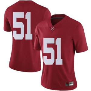 Women's Alabama Crimson Tide #51 Tanner Bowles Crimson Limited NCAA College Football Jersey 2403HSIA3